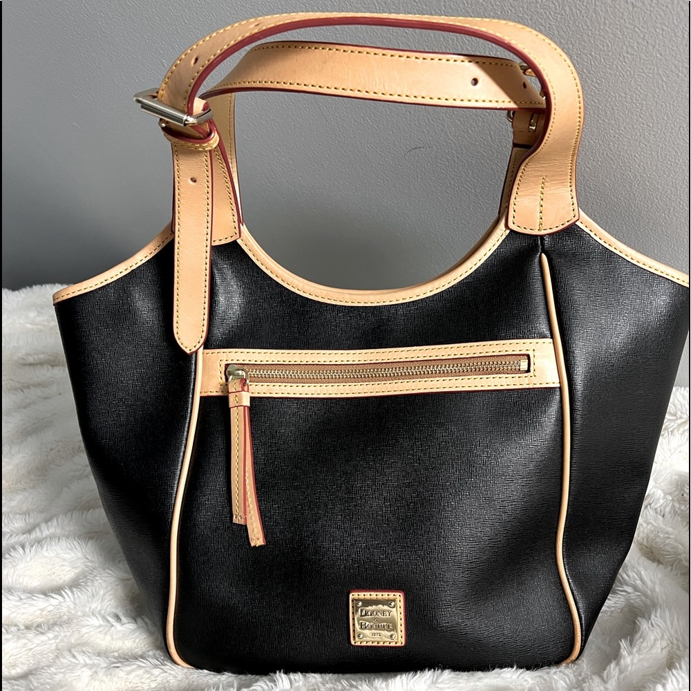 Dooney & Burke large Safiano leather bag.